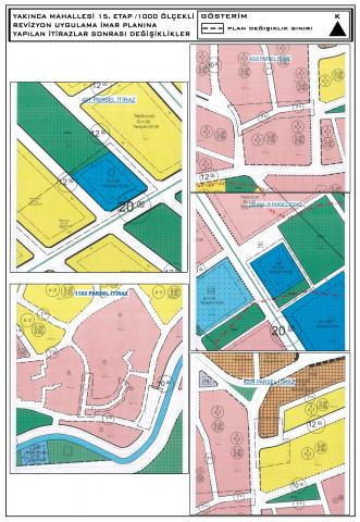 Yakınca Mahallesi 15. Etap 1/1000 Ölçekli Revizyon Uygulama İmar Planına yapılan itirazlar