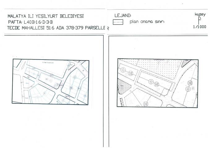 Tecde Mahallesi 516 ada 378 ve 379 parsel numaralı taşınmazlara ait Uygulama İmar Planı Değişikliği